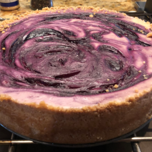 Make or Bake this Outbreak: White Chocolate Blueberry Cheesecake